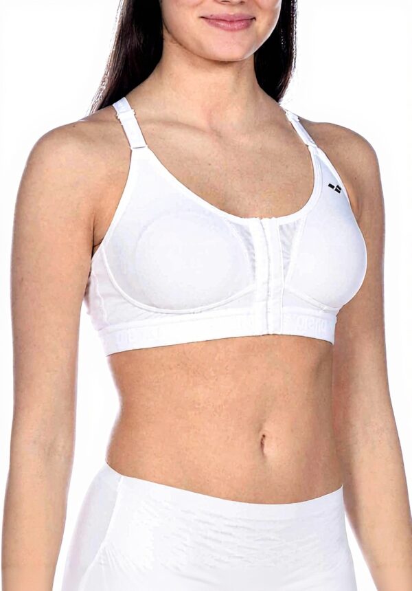 Reggiseno sportivo donna Arena Flora C-Cup bianco nero