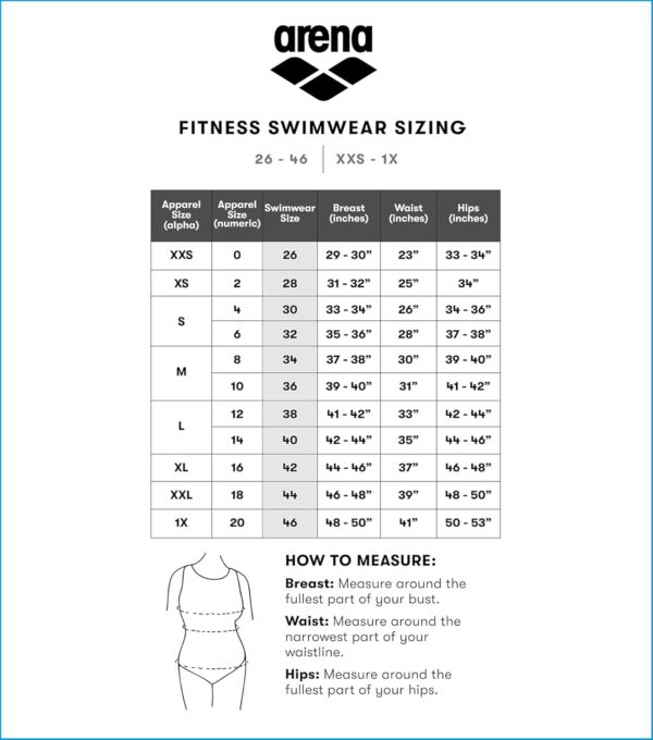 Costume intero donna Arena Isabella Wing Back modellante-4