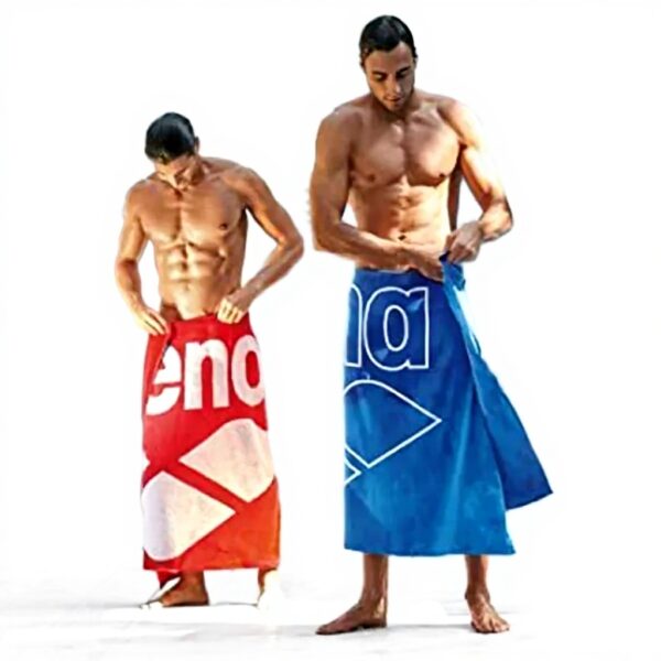 Asciugamano da piscina Arena cotone morbido 150x90cm rosso