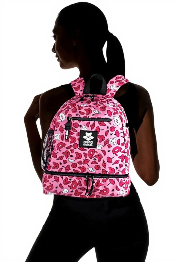 Zaino nuoto Arena Team Backpack Friends bambini rosa